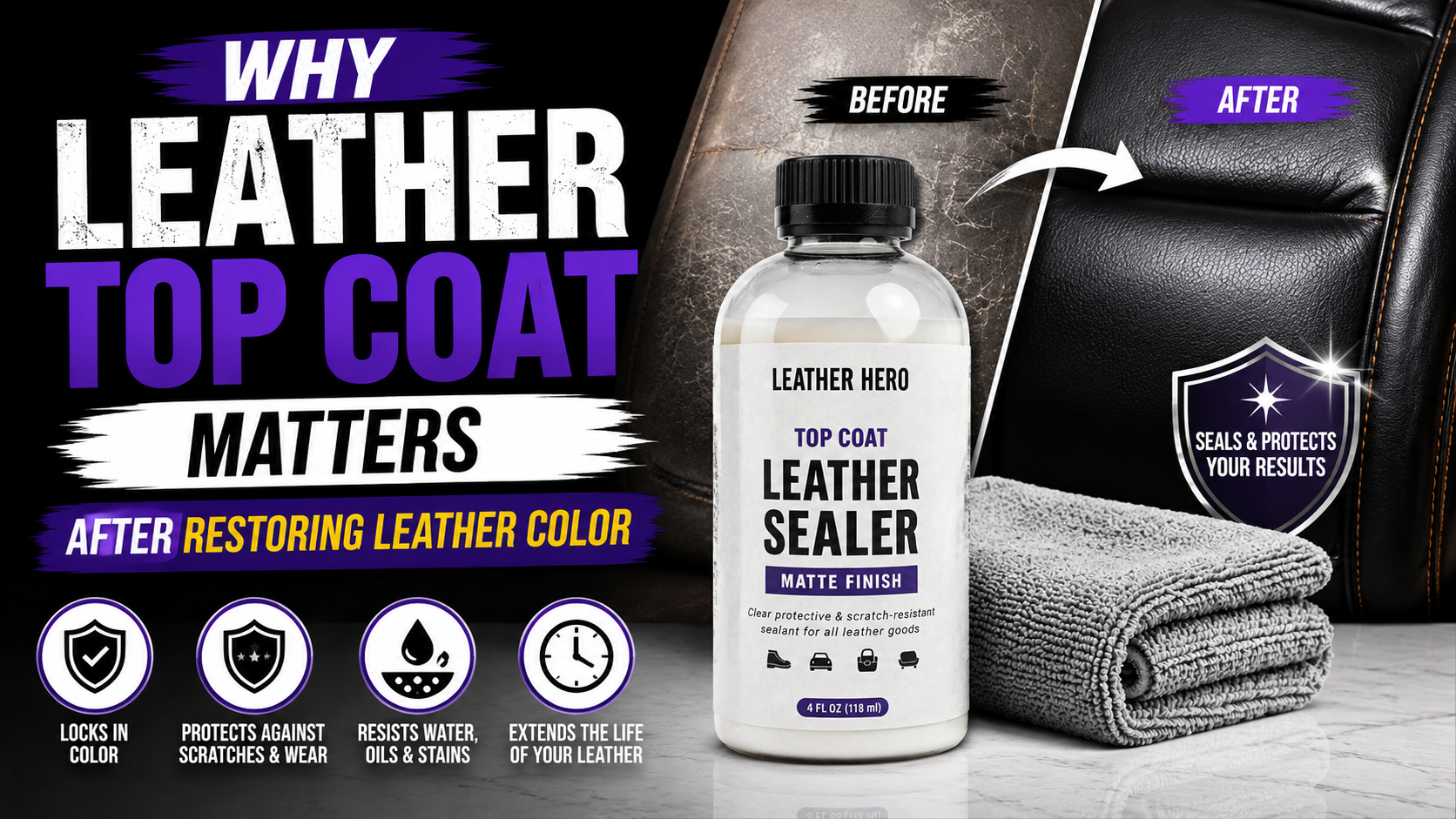 Why Leather Top Coat Matters After Restoring Leather Color