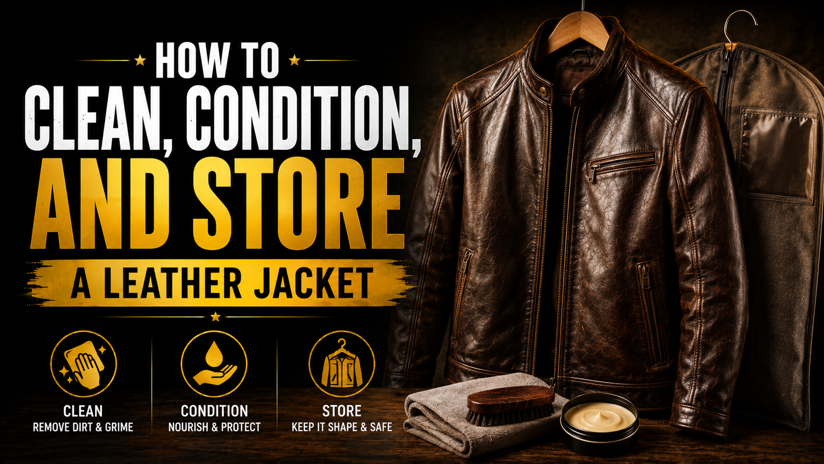 How to Clean, Condition, and Store a Leather Jacket the Right Way