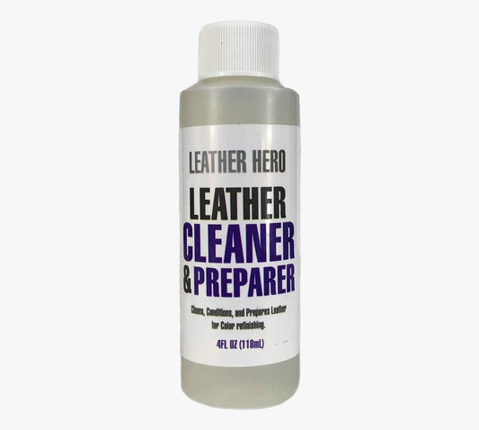 Leather Hero Cleaner & Restorer - 4oz (Makes 16oz) - Safe for All Smooth Leather - Made in USA