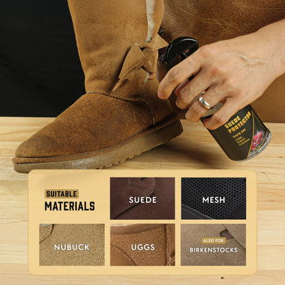 Leather Hero Suede Protector Compatible with Ugg Boots (10oz) - Waterproofing Spray for Suede Boots, Shoes, Jackets, Accessories - Water & Stain Repellant Spray