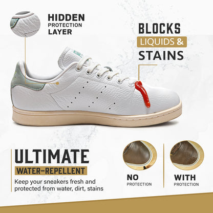 Leather Hero Sneaker Protector Spray - Waterproof Spray for Shoes(10oz) White Shoe Water and Stain Repellent Spray Sneaker Protector Spray for Canvas, Mesh, Leather, & Vinyl