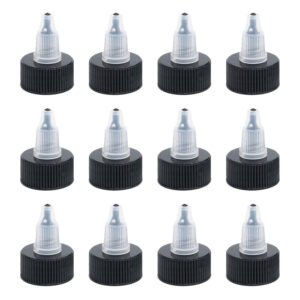 Leather Hero Black & Natural Twist Top Caps - 12 Packs